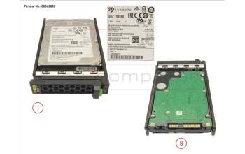 Fujitsu HD SAS 12G 2.4TB 10K 512E HOT PL 2.5\' EP für Fujitsu Primergy RX1330 M3