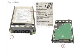 Fujitsu HD SAS 12G 1.2TB 10K 512N HOT PL 2.5\' EP für Fujitsu Primergy RX1330 M3