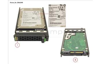 Fujitsu HD SAS 12G 300GB 10K 512N HOT PL 2.5\' EP für Fujitsu Primergy RX1330 M3