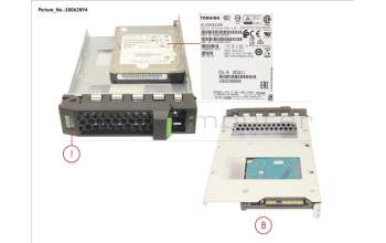 Fujitsu HD SAS 12G 1.2TB 10K 512N HOT PL 3.5\' EP für Fujitsu Primergy RX2540 M1