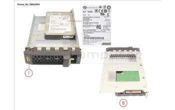 Fujitsu HD SAS 12G 600GB 10K 512N HOT PL 3.5\' EP für Fujitsu Primergy RX1330 M3