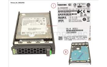 Fujitsu HD SAS 12G 300GB 10K 512N SED H-PL 2.5\' für Fujitsu Primergy CX2550 M2