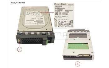 Fujitsu HD SAS 12G 8TB 7.2K 512E HOT PL 3.5\' BC für Fujitsu Primergy RX2540 M4
