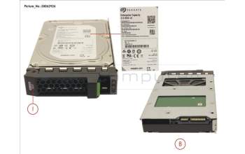 Fujitsu HD SATA 6G 6TB 7.2K 512E HOT PL 3.5\' BC für Fujitsu Primergy RX1330 M3