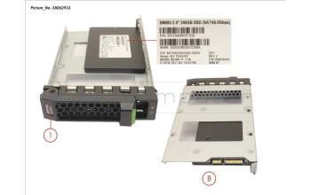Fujitsu SSD SATA 6G 240GB MIXED-USE 3.5\' H-P EP für Fujitsu Primergy RX2540 M2