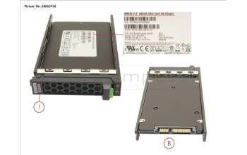 Fujitsu S26461-F5675-L480 SSD SATA 6G 480GB MIXED-USE 2.5\' H-P EP