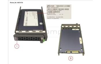 Fujitsu SSD SATA 6G 3.84TB READ-INT. 2.5\' H-P EP für Fujitsu Primergy RX2560 M2