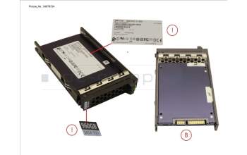 Fujitsu SSD SATA 6G 960GB READ-INT. 2.5\' H-P EP für Fujitsu Primergy RX1330 M3