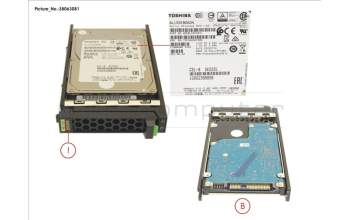 Fujitsu HD SAS 12G 600GB 10K 512N HOT PL 2.5\' EP für Fujitsu Primergy RX2530 M4
