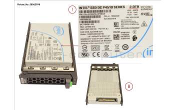 Fujitsu SSD PCIE3 2TB READ-INT. 2.5\' H-P EP für Fujitsu Primergy RX2540 M4