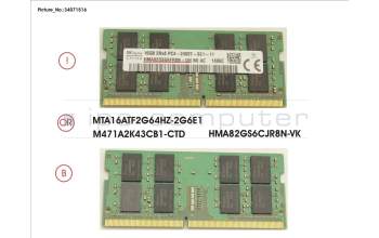 Fujitsu S26491-F2240-E320 MEMORY 16GB DDR4-2400