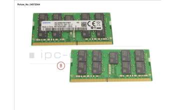 Fujitsu S26491-F2244-L160 MEMORY 16GB DDR4-2400 W/ECC