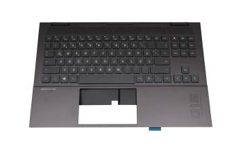 SJP46G3ETATP40 HP Tastatur inkl. Topcase DE (deutsch) schwarz/schwarz mit Backlight (Mica Silver Aluminium)