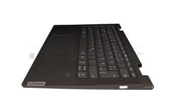 SN20X64664 Original Lenovo Tastatur inkl. Topcase DE (deutsch) grau/dunkelgrün mit Backlight