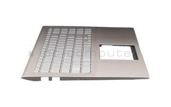 SN6580BLSG-99820-2DA Original LiteOn Tastatur inkl. Topcase DE (deutsch) silber/rosé mit Backlight
