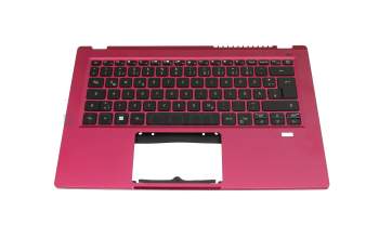T023C2 Tastatur inkl. Topcase DE (deutsch) schwarz/rot mit Backlight
