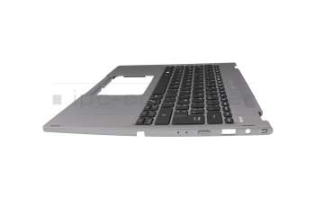 T058C2 Tastatur inkl. Topcase FR (französisch) grau/grau mit Backlight