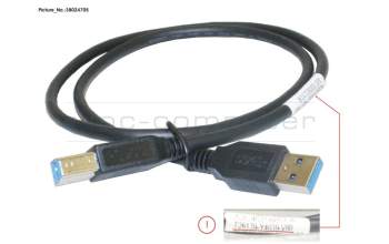 Fujitsu CBL USB 3.0 A-B 0,8M für Fujitsu Primergy RX300 S8