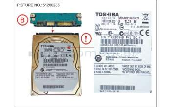 Fujitsu TOS:MK3261GSYN HDD 320GB SATA2-5 7,2K/TOS