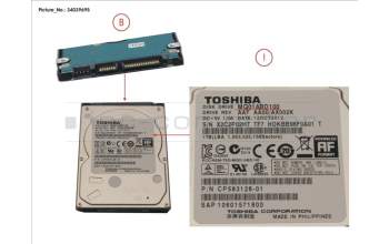 Fujitsu TOS:MQ01ABD100-AF HDD 1TB SATA S2 5.4K 2.5\' 4K-AF