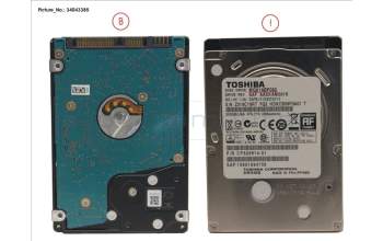 Fujitsu TOS:MQ01ABF050-AF HDD 500GB SATA2-5 5,4K/TOS 4K-AF (7MM)