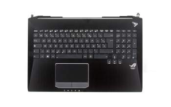 Tastatur (FR) + Topcase, Touchpad mit Silberrand für Asus ROG G750JS
