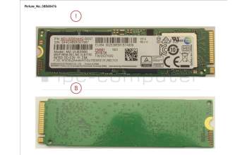 Fujitsu UGS:MZVLB256HAHQ-TCG SSD PCIE M.2 2280 256GB PM981 (OPAL)