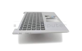 V154420BK1-GR Original Sunrex Tastatur inkl. Topcase DE (deutsch) schwarz/silber mit Backlight