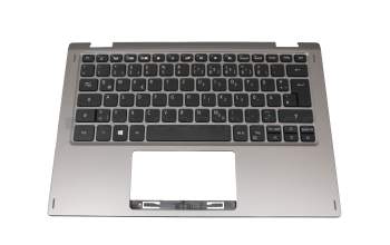 V164166AK1 Original Acer Tastatur inkl. Topcase DE (deutsch) schwarz/grau