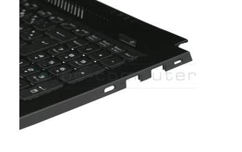 V170146DK1 Original Sunrex Tastatur inkl. Topcase DE (deutsch) schwarz/schwarz mit Backlight