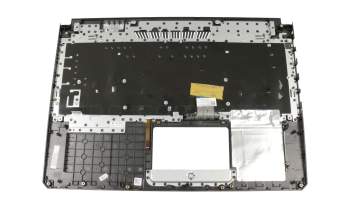 V170762FE1 GR Original Sunrex Tastatur inkl. Topcase DE (deutsch) schwarz/schwarz mit Backlight