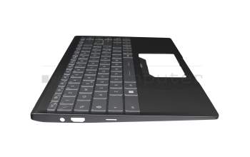 V194222CK4 Original Sunrex Tastatur inkl. Topcase IT (italienisch) grau/schwarz mit Backlight