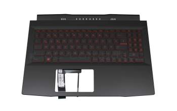 V203222FK2 Original Sunrex Tastatur inkl. Topcase DE (deutsch) schwarz/rot/schwarz mit Backlight