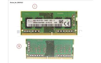 Fujitsu V26808-B5033-G302 MEMORY 4GB DDR4 SO
