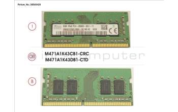 Fujitsu V26808-B5034-F305 MEMORY 8GB DDR4-2400 SO