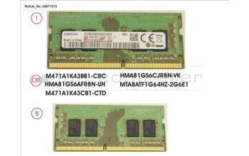 Fujitsu V26808-B5034-G698 MEMORY 8GB DDR4-2400