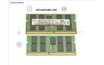 Fujitsu V26808-B5055-G697 MEMORY 16GB DDR4-2400 W/ECC