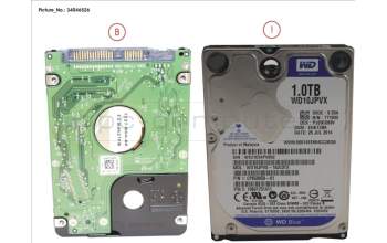 Fujitsu WDC:WD10JPVX-MM-AF HDD 1TB SATA2-5 S3 5,4K/WDC 4K-AF