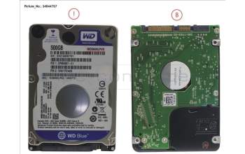 Fujitsu WDC:WD5000LPVX-MM-AF HDD 500GB SATA2-5 S3 5,4K/WD 4K-AF (7MM)