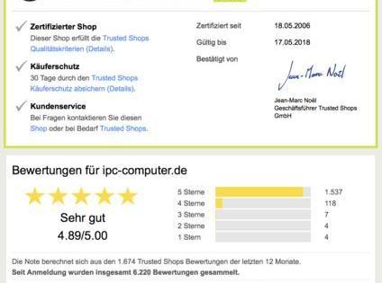 Update 2025 Seit 2003 bewerten uns unser Kunden positiv.