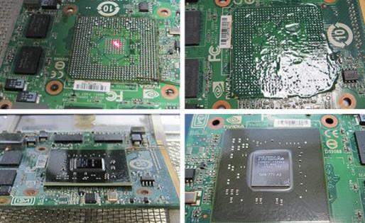Tausch des Grafikchips bei einem LG S900 haucht dem riesigen 19 Zoll Display wieder Leben ein.