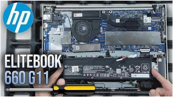 HP EliteBook 660 G11 à l'intérieur - Remplacement de la RAM, du SSD, de la batterie et du ventilateur