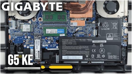 Gigabyte G5 KE von Innen - RAM‚ SSD‚ Akku‚ L&uuml;fter wechseln