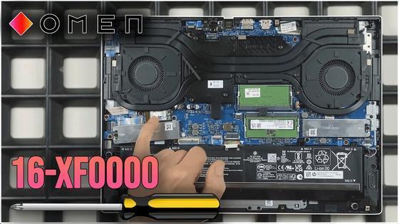 HP Omen 16-xf0000 de l’intérieur - Remplacer la RAM, le SSD, la batterie, le ventilateur