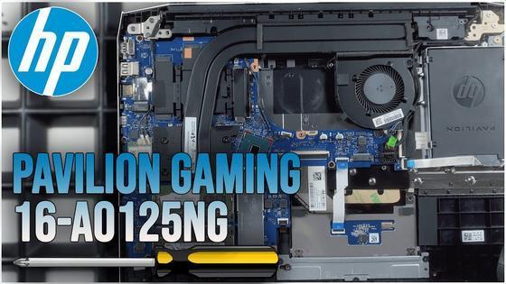 HP Pavilion Gaming 16-a0125ng de l'intérieur - Changement de RAM, SSD, batterie et ventilateur
