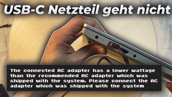 USB-C Netzteil l&auml;dt mein Notebook nicht auf? - 6 Tipps und Tricks!