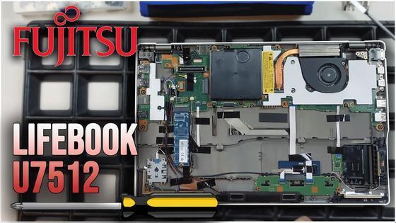 Fujitsu LifeBook U7512 von Innen - RAM‚ SSD‚ Akku‚ L&uuml;fter wechseln