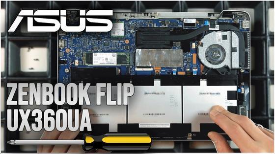 Asus ZenBook Flip UX360UA von innen - RAM‚ SSD‚ Akku‚ L&uuml;fter wechseln