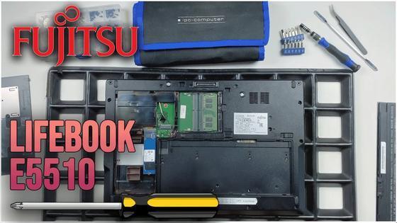 Fujitsu LifeBook E5510 von innen - RAM‚ SSD‚ Akku‚ L&uuml;fter wechseln