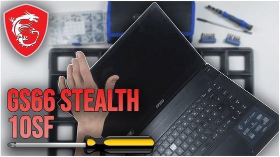 MSI GS66 Stealth 10SF de l'intérieur - Remplacement de la RAM, du SSD, de la batterie, du ventilateur